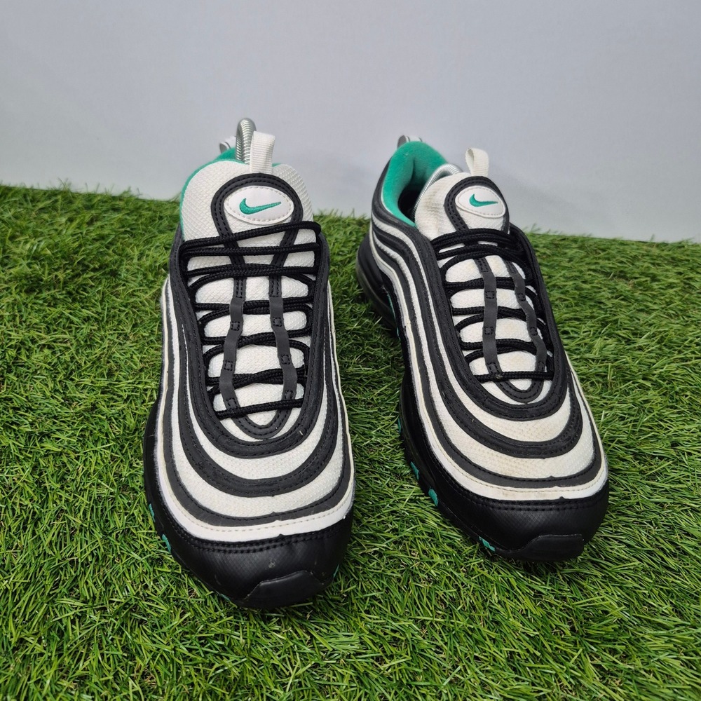 Nike Air Max 97 Men 9.5 Black White Aurora Green 921826-013 Running Sneakers